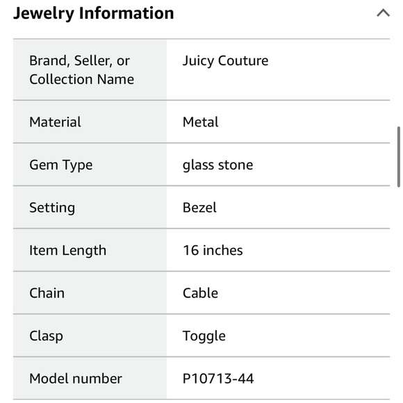 JUICY COUTURE PINK HEART PAVE Chain Link Necklace Pinkish-Gold 💞💎🎅🎀✨ - Picture 6 of 7